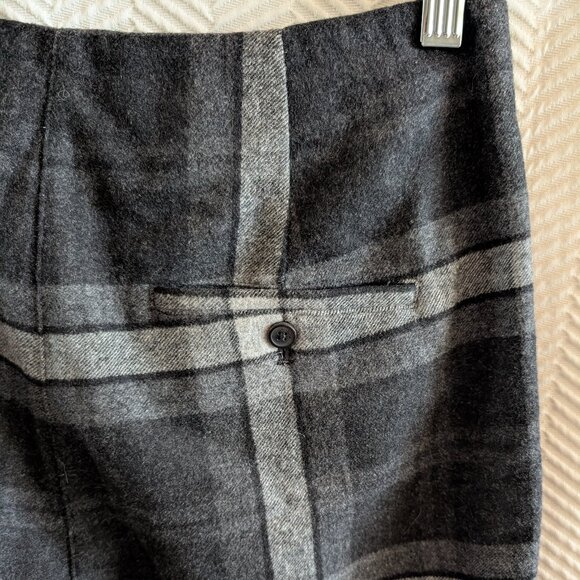 Aritzia Wilfred Wool Cashmere blend Grey Chambery Check Pant Plaid Size 4 - Picture 10 of 11